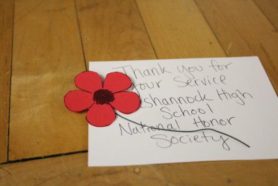 National Honor Society "Remembrance Poppy" Notes